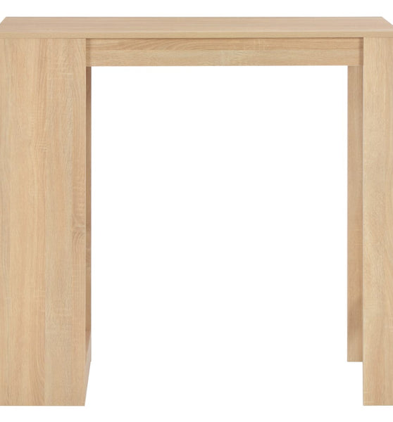 Bartisch mit Regal Eichenbraun 110x50x103 cm