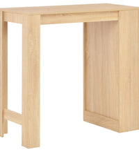Bartisch mit Regal Eichenbraun 110x50x103 cm