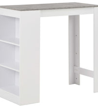 Bartisch mit Regal Weiß 110x50x103 cm