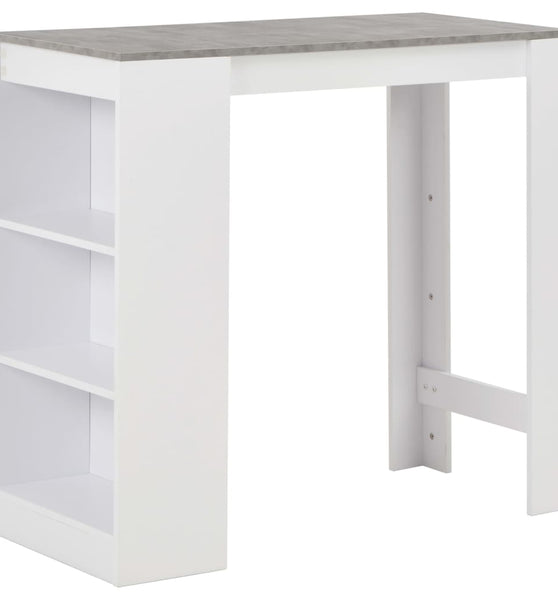 Bartisch mit Regal Weiß 110x50x103 cm