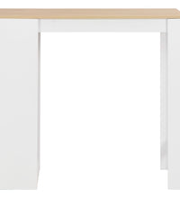 Bartisch mit Regal Weiß 110x50x103 cm