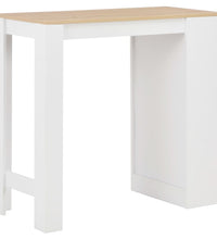 Bartisch mit Regal Weiß 110x50x103 cm