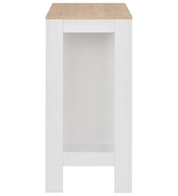 Bartisch mit Regal Weiß 110x50x103 cm