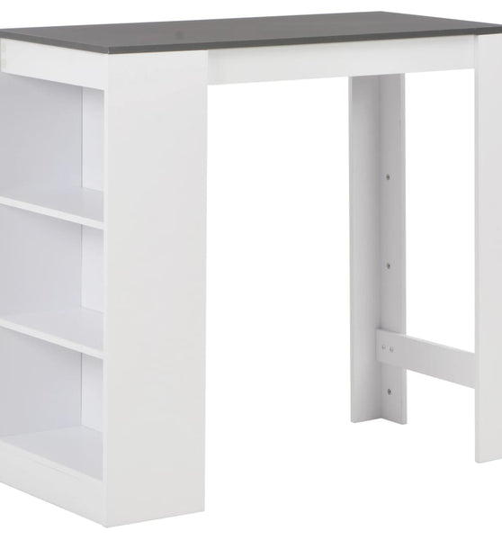 Bartisch mit Regal Weiß 110x50x103 cm