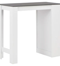 Bartisch mit Regal Weiß 110x50x103 cm