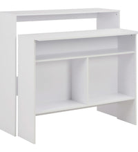 Bartisch mit 2 Tischplatten Weiß 130x40x120 cm
