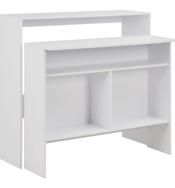 Bartisch mit 2 Tischplatten Weiß 130x40x120 cm