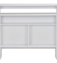 Bartisch mit 2 Tischplatten Weiß 130x40x120 cm