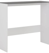 Bartisch mit 2 Tischplatten Weiß und Grau 130 x 40 x 120 cm