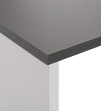 Bartisch mit 2 Tischplatten Weiß und Grau 130 x 40 x 120 cm