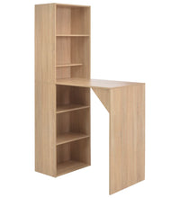 Bartisch mit Schrank Eichenoptik 115x59x200 cm