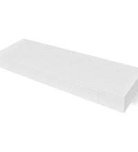 Wandregal Hängeregal mit Schubladen 2 Stk. Weiß 80 cm
