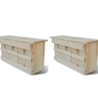 Spatzenhaus 2 Stk. Holz 44 x 15,5 x 21,5 cm