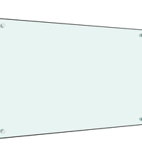 Küchenrückwand Weiß 80x50 cm Hartglas