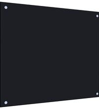 Küchenrückwand Schwarz 70x60 cm Hartglas