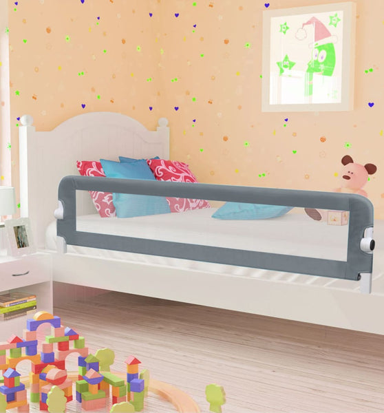 Kleinkind-Bettschutzgitter Grau 180x42 cm Polyester