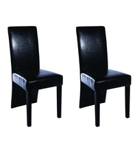 Esszimmerstühle 2 Stk. Schwarz Kunstleder