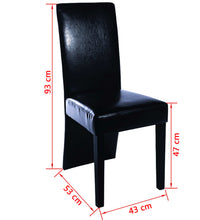 Esszimmerstühle 2 Stk. Schwarz Kunstleder