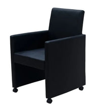 Esszimmerstühle 2 Stk. Schwarz Kunstleder