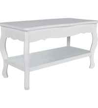 Couchtisch mit Ablage MDF Weiß