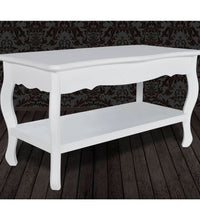 Couchtisch mit Ablage MDF Weiß