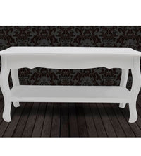 Couchtisch mit Ablage MDF Weiß