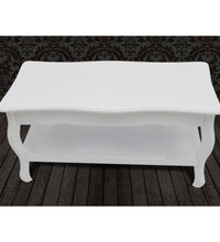 Couchtisch mit Ablage MDF Weiß