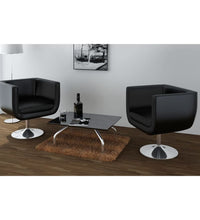Barsessel 2 Stk. Kunstleder Schwarz