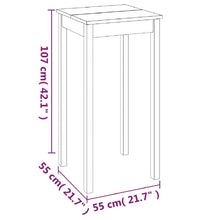 Bartisch MDF Schwarz 55x55x107 cm