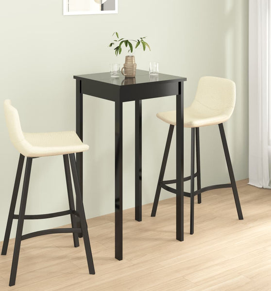 Bartisch MDF Schwarz 55x55x107 cm