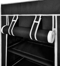 Schuhschrank Schuhregal Schuhablage 5 Schicht 58 x 28 x 106 cm Schwarz