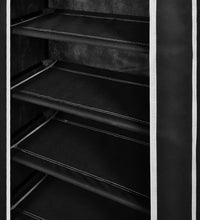 Schuhschrank Schuhregal Schuhablage 5 Schicht 58 x 28 x 106 cm Schwarz