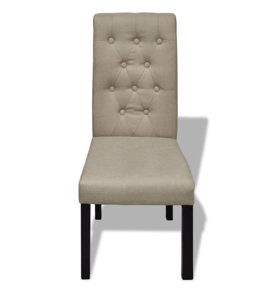 Esszimmerstühle 2 Stk. Beige Stoff