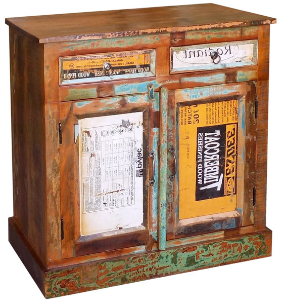 Sideboard Altholz Massiv Vintage mit 2 Schubladen & 2 Türen