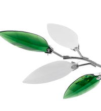 Deckenleuchte Weiße & Grüne Acrylglas-Blätter 3 × E14-Lampen