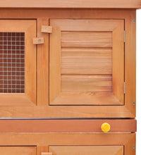Kaninchenstall Kleintierhaus Hasenstall 4 Türen Holz