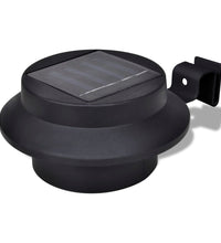 6x Außenlampe Sonnenlichtset Zaunlicht Schwarz