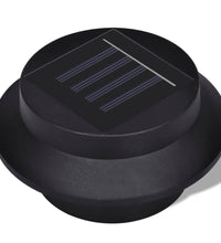 6x Außenlampe Sonnenlichtset Zaunlicht Schwarz