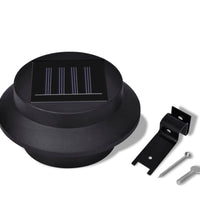 6x Außenlampe Sonnenlichtset Zaunlicht Schwarz