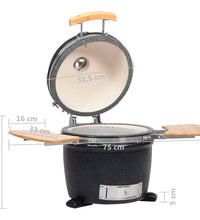 Kamado Barbecue Grill Räucherofen Keramik 44 cm