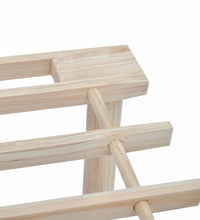 Schuhregale mit 3 Böden 2 Stk. Massivholz Tanne