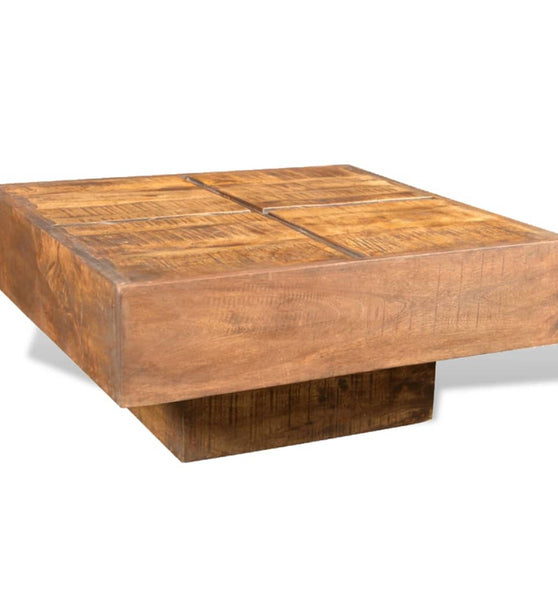 Couchtisch Braun Quadratisch Massivholz Mango