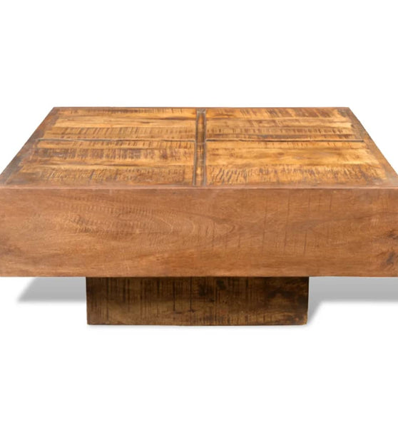 Couchtisch Braun Quadratisch Massivholz Mango