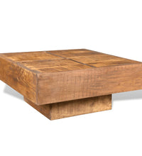 Couchtisch Braun Quadratisch Massivholz Mango