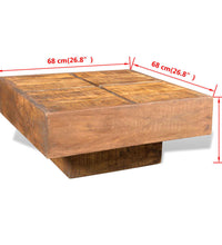 Couchtisch Braun Quadratisch Massivholz Mango
