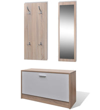 Garderoben Flur 3-in-1 Schuhschrank Schuhkipper Spiegel