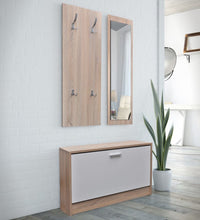 Garderoben Flur 3-in-1 Schuhschrank Schuhkipper Spiegel