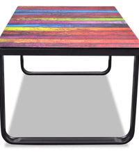 Couchtisch mit Glasplatte Regenbogen-Aufdruck