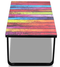 Couchtisch mit Glasplatte Regenbogen-Aufdruck