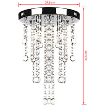 Hängelampe edle Deckenlampe mit transparenten Kristallperlen